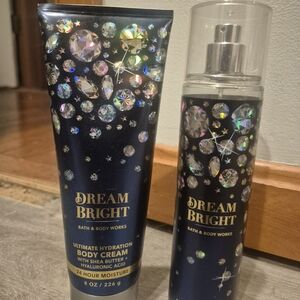 Bath & Body Works Dream Bright Body Cream and Mist - Blue and Silver